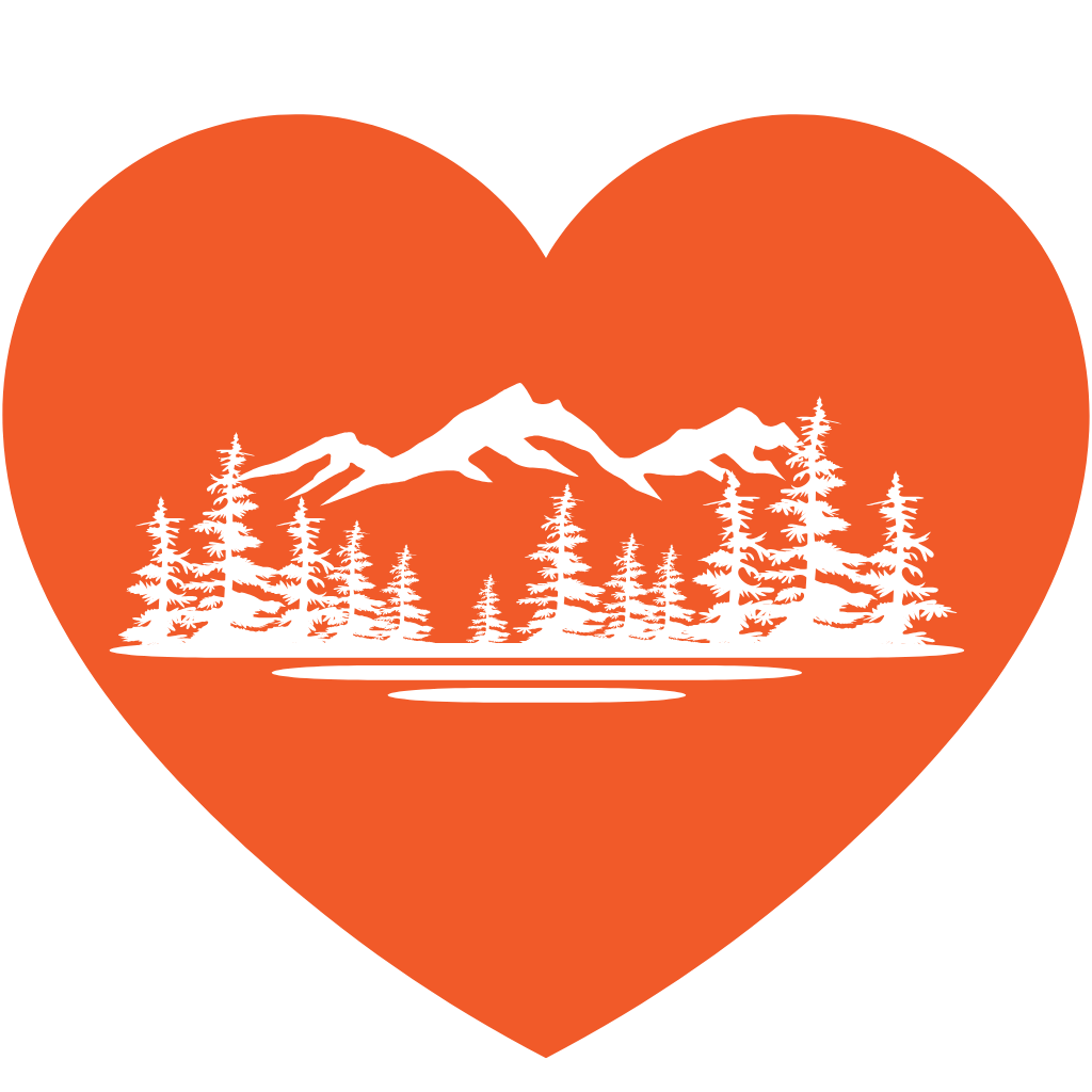heart with trees